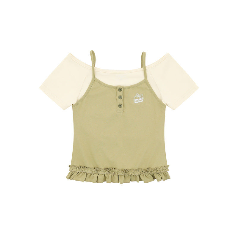 US drip outfits Summer Vintage Casual Loose Short Sleeve T-Shirts