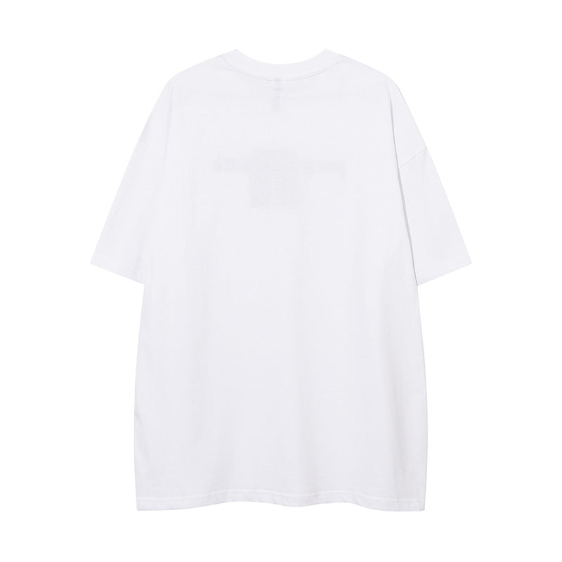 Vintage Usa Shirt Letter Embroidery Short Sleeve T-Shirt