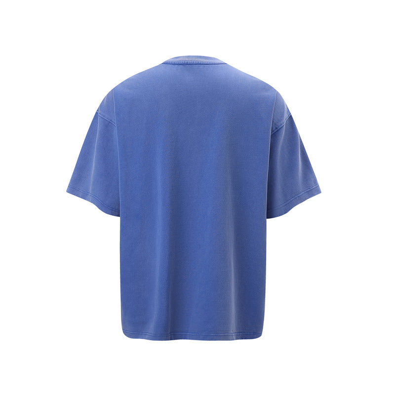 Hip hop clothing new york summer short sleeves hip hop washed tee loose t-shirt short sleeves