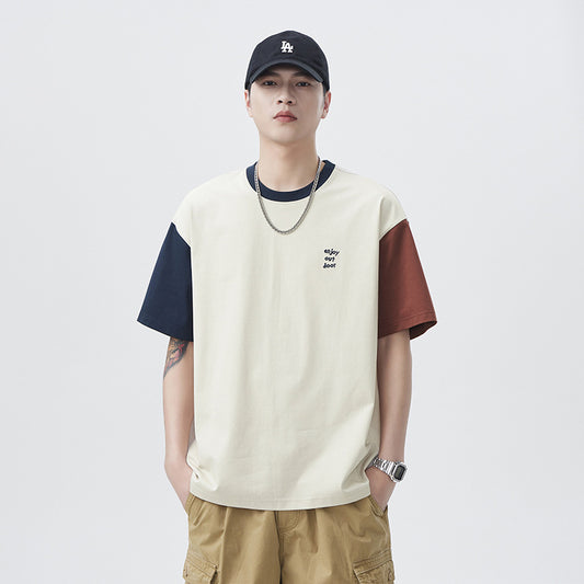 Mens T-shirts Short Sleeves Summer Loose Vintage