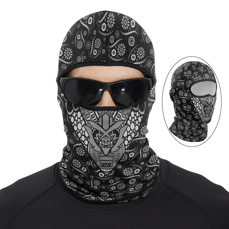 Cycling Windproof Hood Summer Sunscreen Ice Silk Fabric