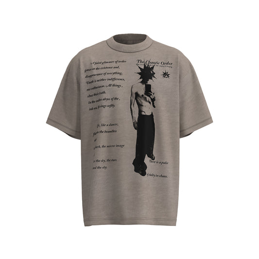 Hustle vintage summer hip hop character print t-shirt