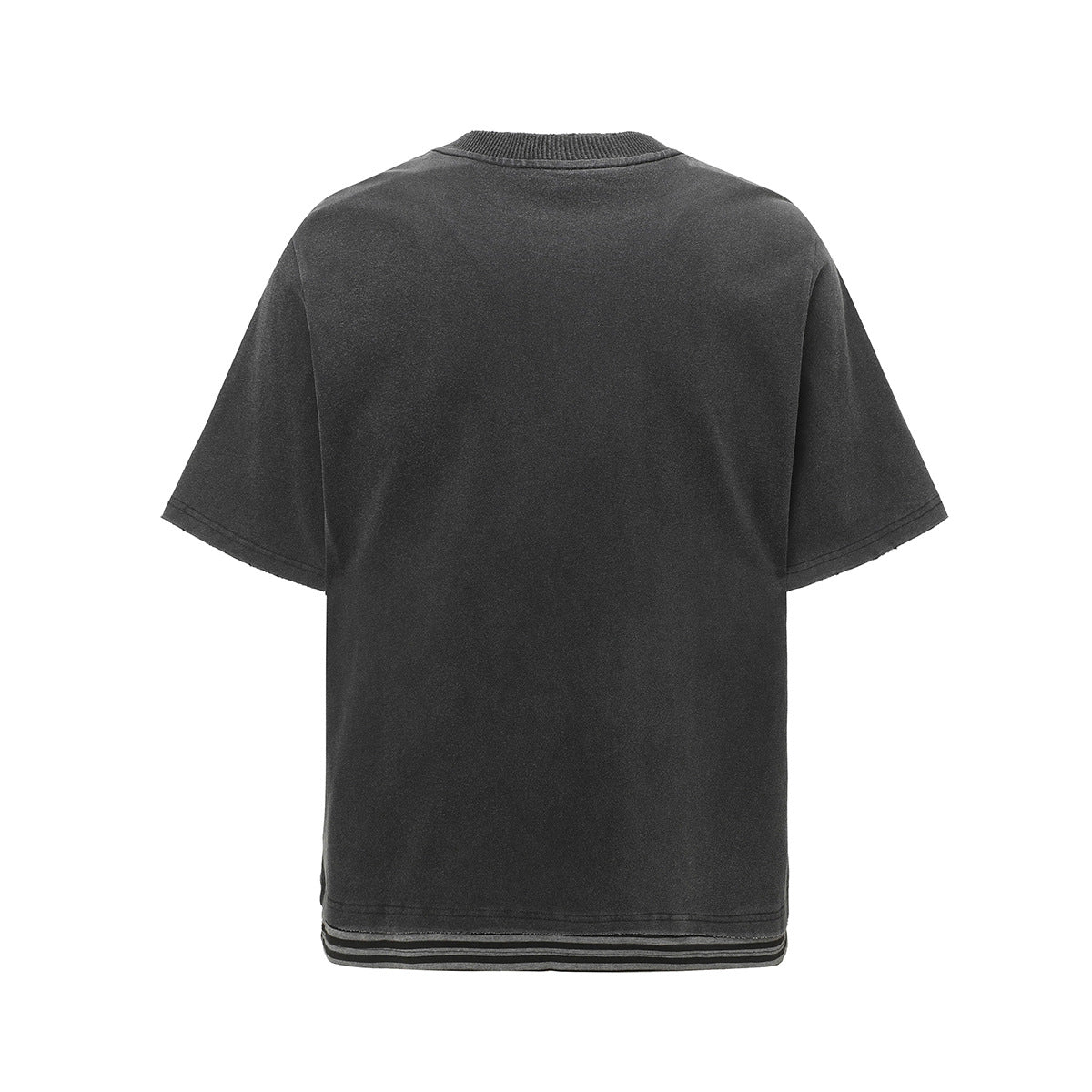Hustle vintage summer embroidery wash t-shirt short sleeves