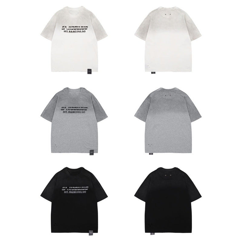 US drip outfits Summer Vintage Casual Loose Short Sleeve T-Shirts