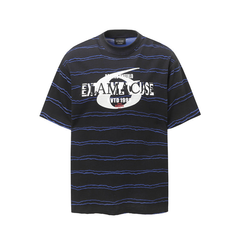 Stone Wash T shirt Short Sleeve T-Shirt Loose Casual Top