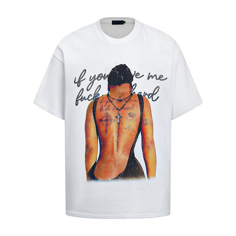 Hip hop shirt summer vintage hip hop t-shirt short sleeve