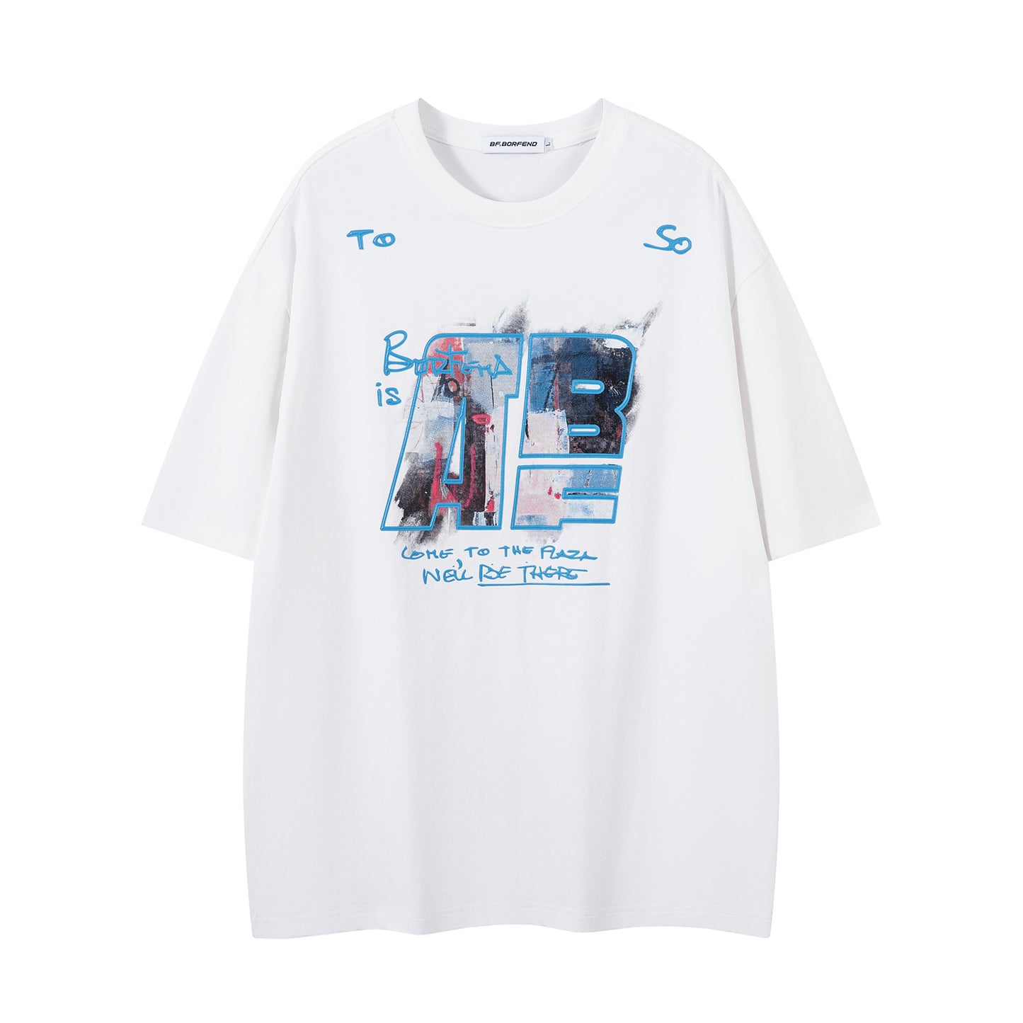 Distorted vintage short-sleeved t-shirt summer loose casual t-shirt