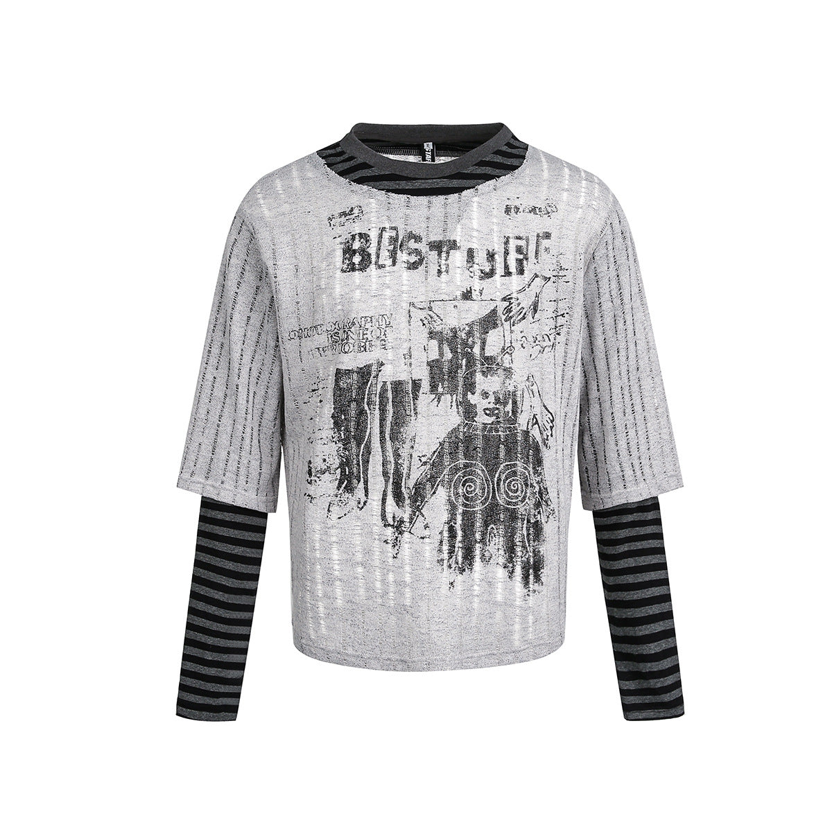 Unisex long-sleeved shirt autumcut outfake two-piece