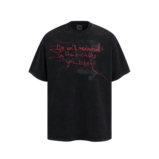 Nostalgia T Shirts Alphabet Graffiti Short Sleeve T-Shirt