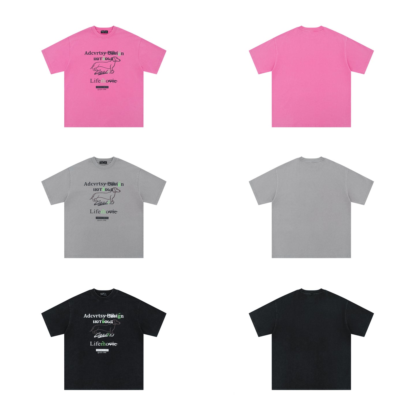 US drip outfits Summer Vintage Alphabet Print Casual Loose Short Sleeve T-Shirts