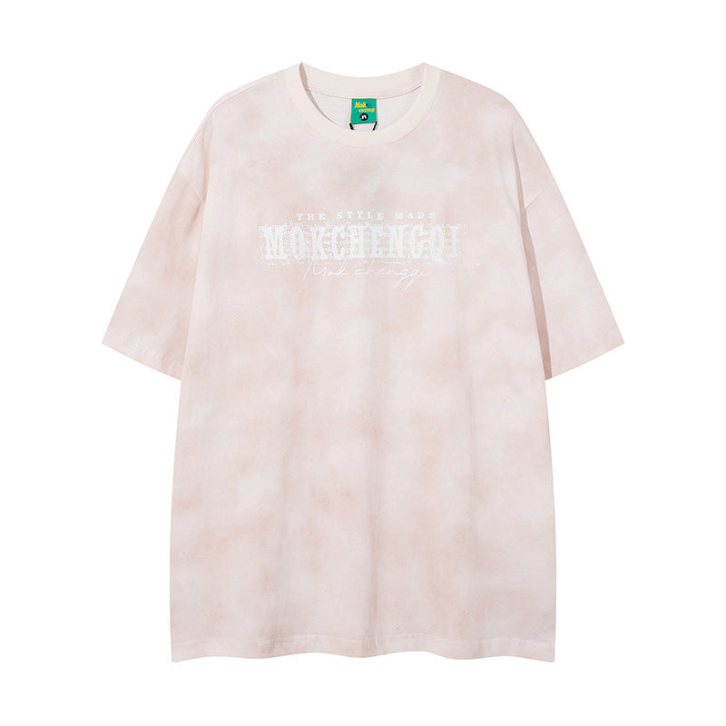 Nyc T Shirt Tie-dye Crew Neck Short Sleeve T-Shirt Summer Loose Casual Top