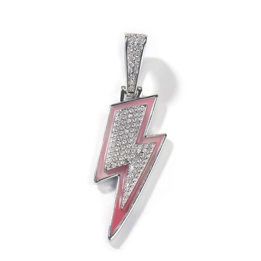 Jewelry Hip Hop Necklace Fashion Enamel Lightning Lightning Spectrum St. Valentine's