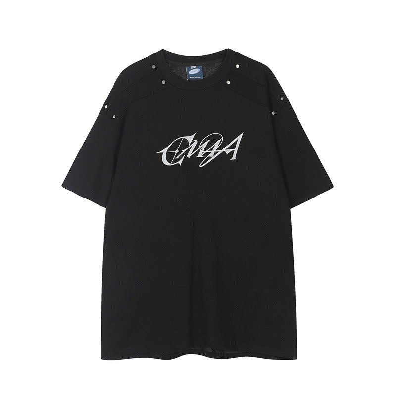 US drip outfits Summer Vintage Casual Loose Short Sleeve T-Shirts