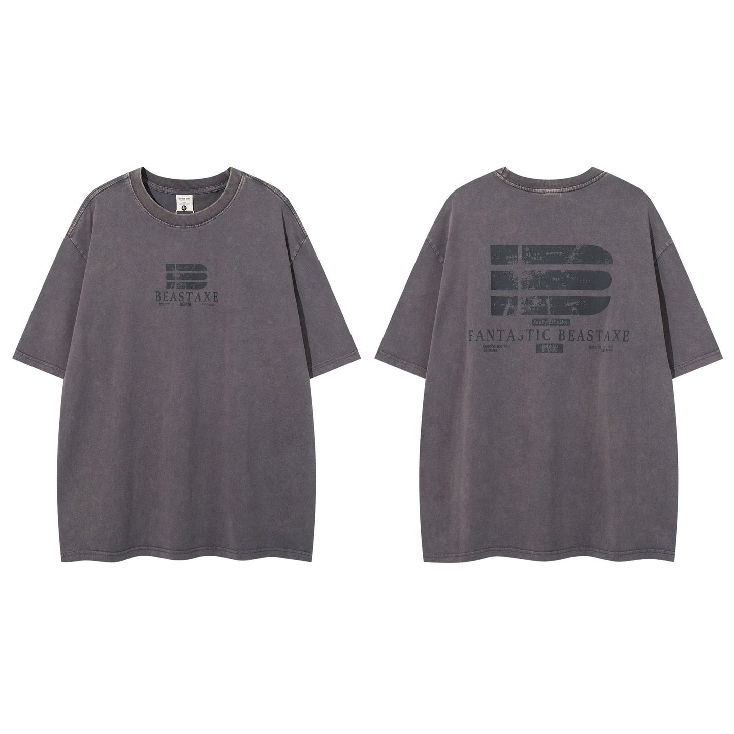 Hip Hop Clothing Summer Wash T-Shirt Vintage Short Sleeve