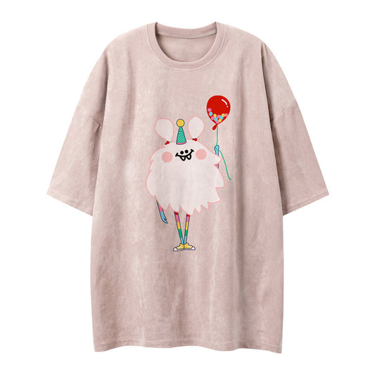 US drip outfits Summer Vintage Casual Loose Short Sleeve T-Shirts