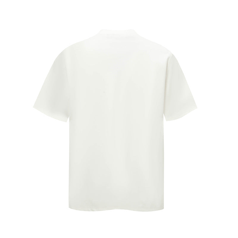 Hip Hop Shirts For Boys Vintage Alphabet Print Flower Short Sleeve T-Shirt Crew Neck Top