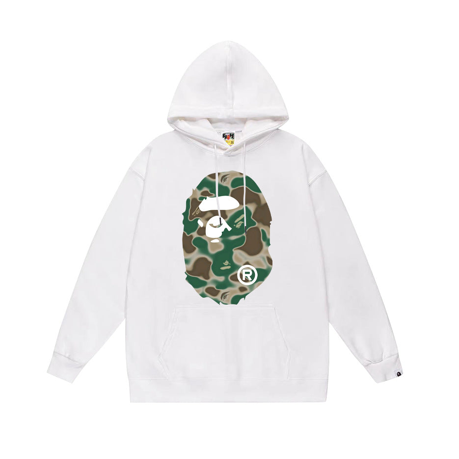 Ape Hoodie Autumn/Winter Letter Print Loose Hoodie Pullover Ape Sweater