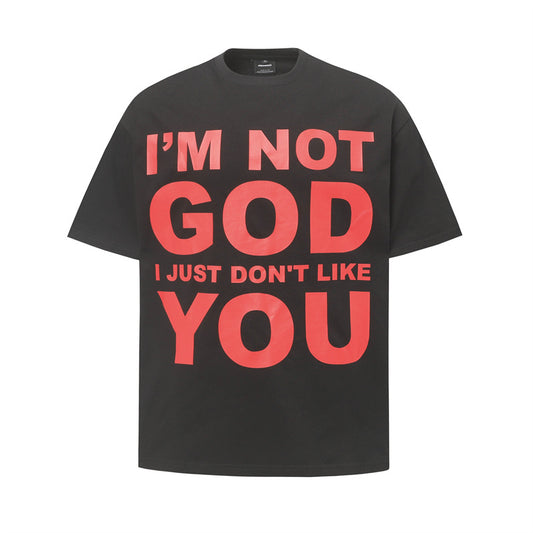 Hip Hop Shirts For Boys Letter Print Short Sleeve Casual T-Shirt Crew Neck Loose Top