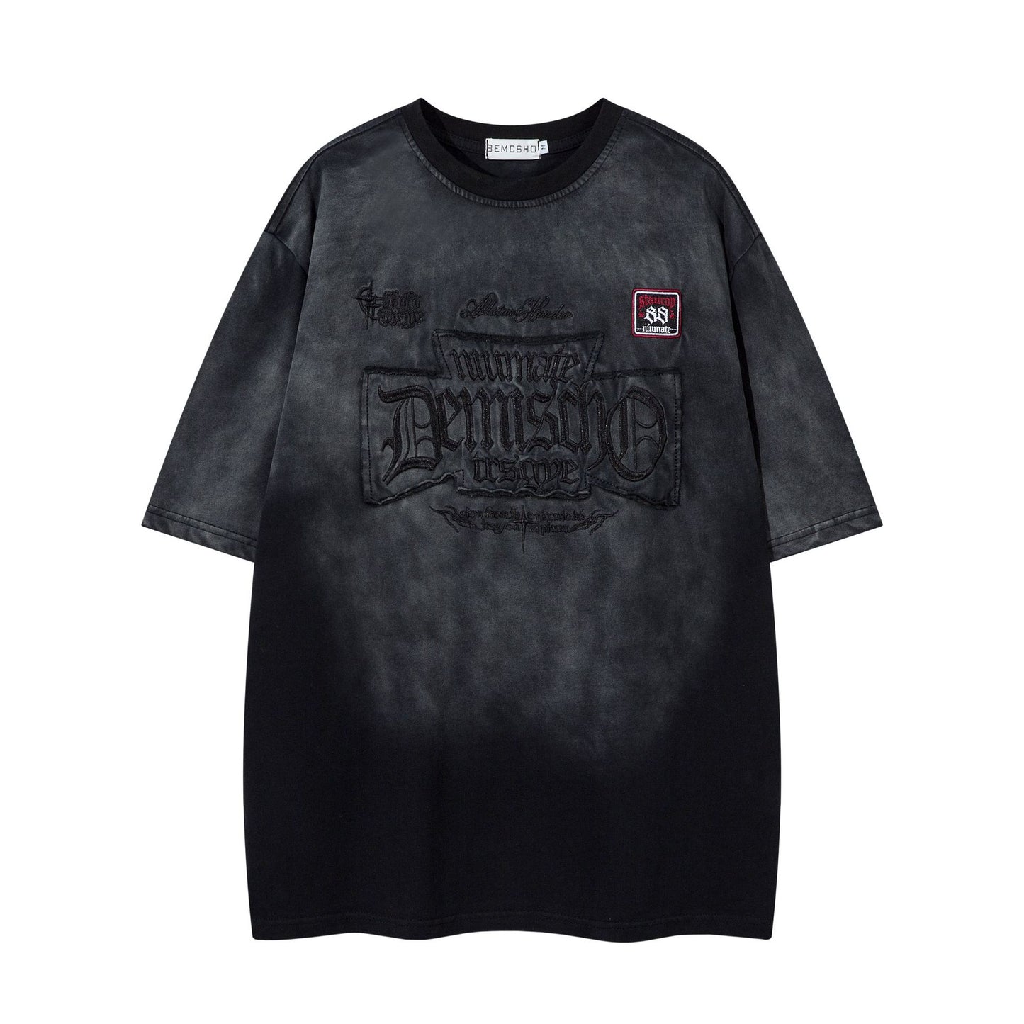 Hip hop shirt summer hip hop vintage embroidered t-shirt short sleeve