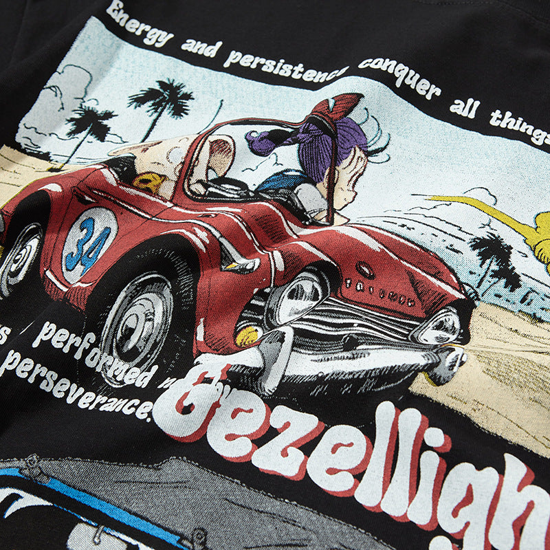 Nyc T Shirt Vintage Dragon Ball Printed Short Sleeve T-Shirt Summer Loose Casual Top