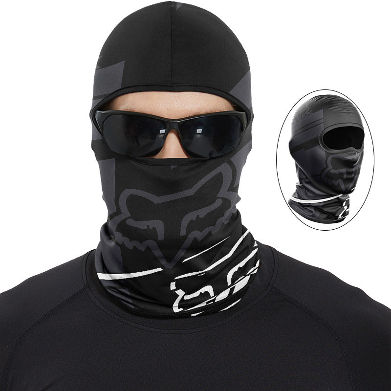 Cycling Windproof Hood Summer Sunscreen Ice Silk Fabric