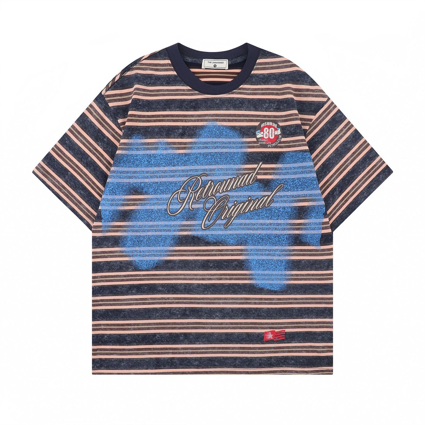 Vintage tarz t shirt vintage vintage striped short sleeve summer loose casual t-shirt