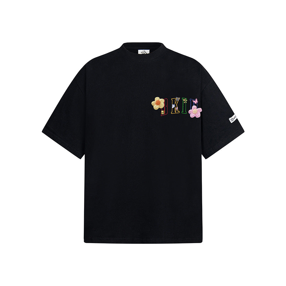 Hip Hop Clothes New York Vintage Color Alphabet Short Sleeve T-Shirt