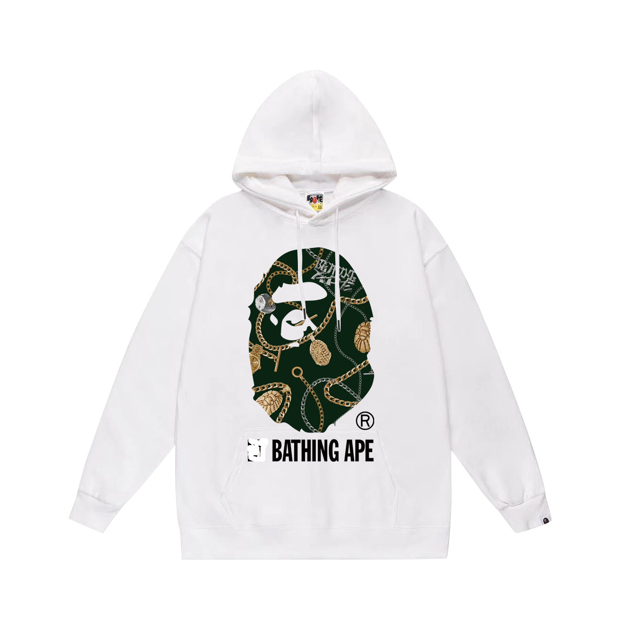 Ape Hoodie Autumn/Winter Letter Print Loose Hoodie Pullover Ape Sweater