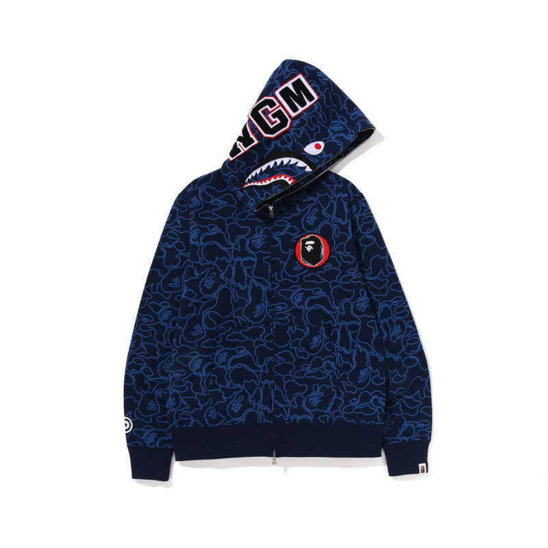 Ape Hoodie Autumn/Winter Camouflage Shark Hooded Cardigan Sweater Jacket
