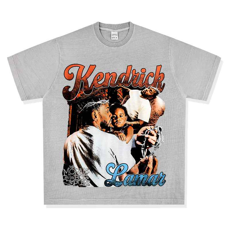 New york hip hop shop vintage hip hop kung fu kendrick print short sleeve t-shirt