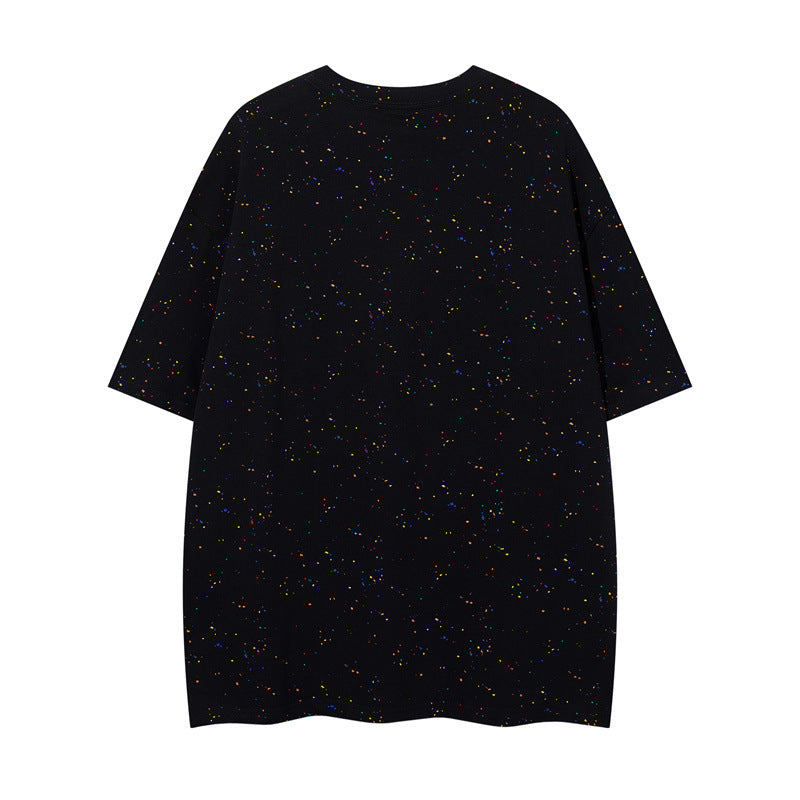 US drip outfits Summer Vintage Star Print Casual Loose Short Sleeve T-Shirts
