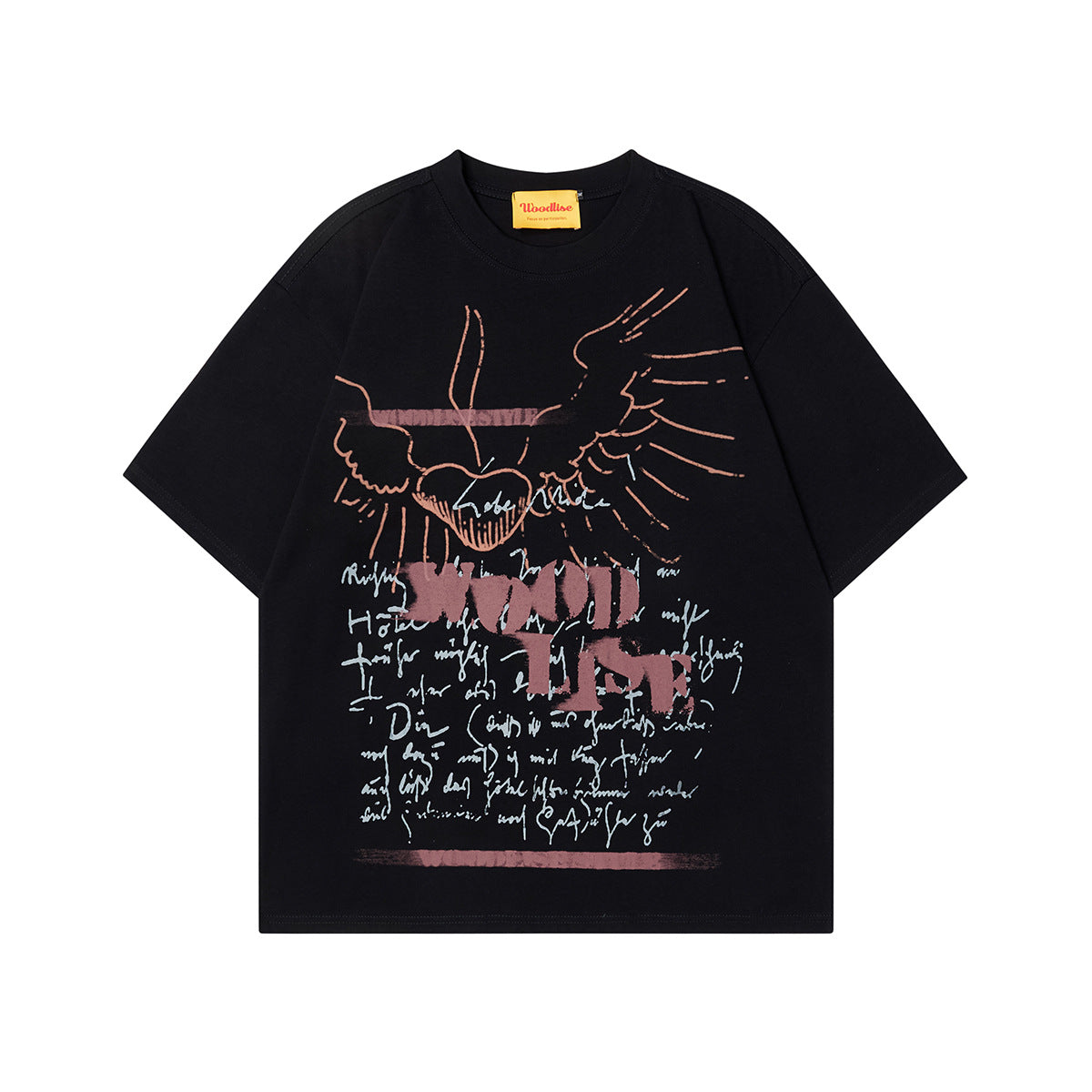 90s West Coast Hip Hop Fashion T Shirts Graffiti Letter Print Short Sleeve T-Shirts