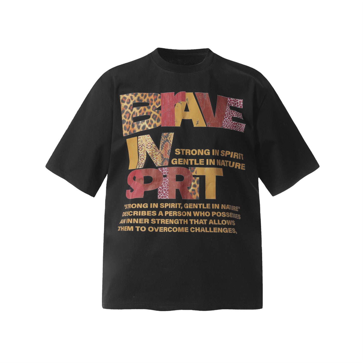 Distorted vintage letter print vintage short sleeve t-shirt
