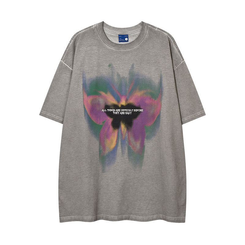 Vintage Tišö Rt Butterfly print short-sleeved t-shirt