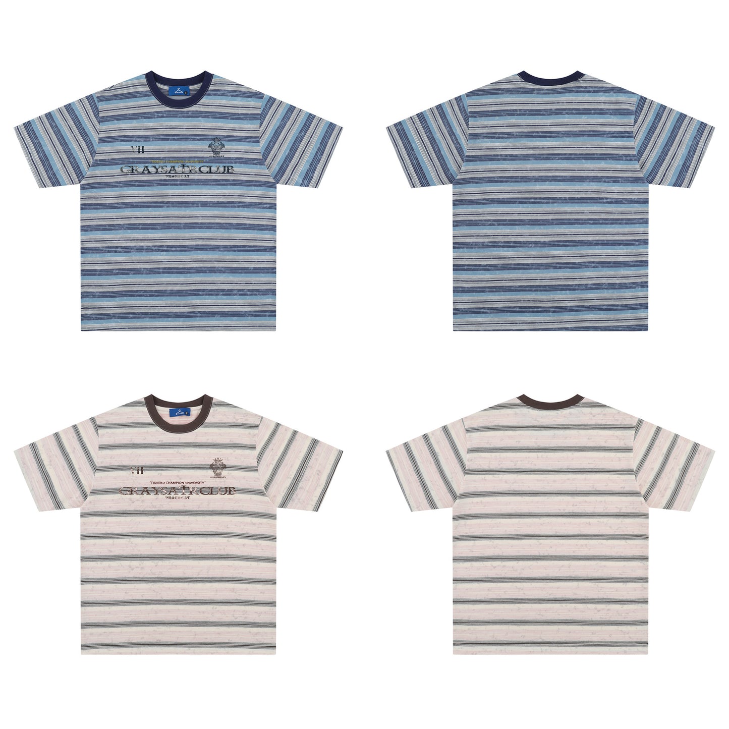 Vintage tarz t shirt vintage old striped short sleeve t-shirt top