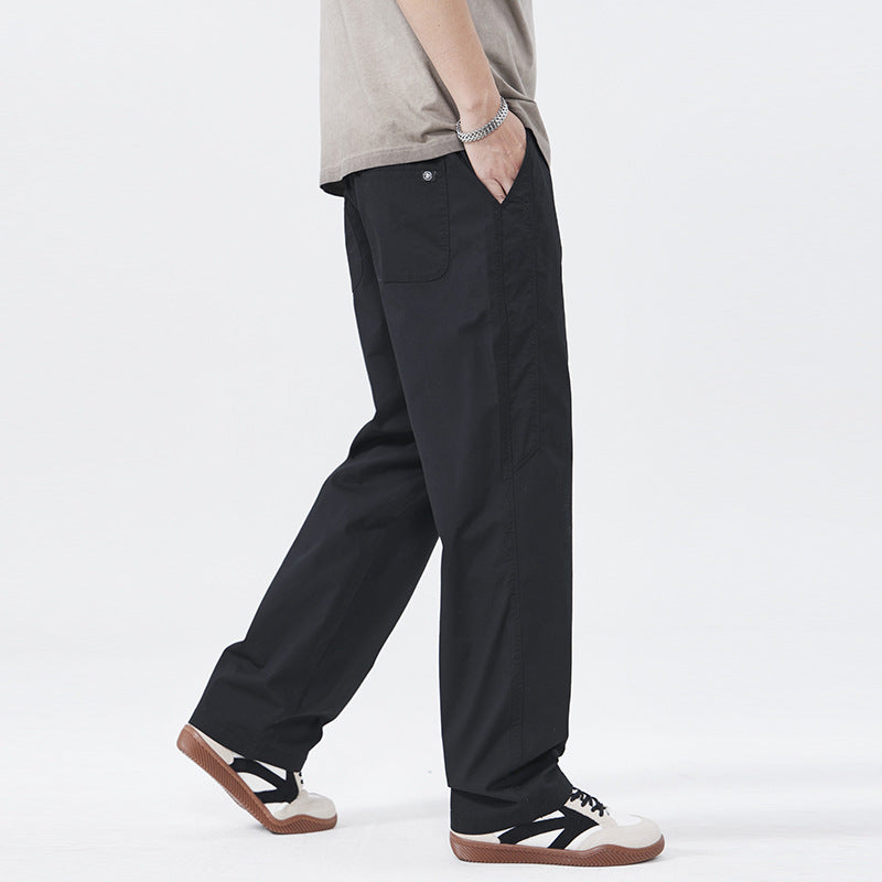 Men Casual Pants Spring Men's Wide Leg Straight Pants