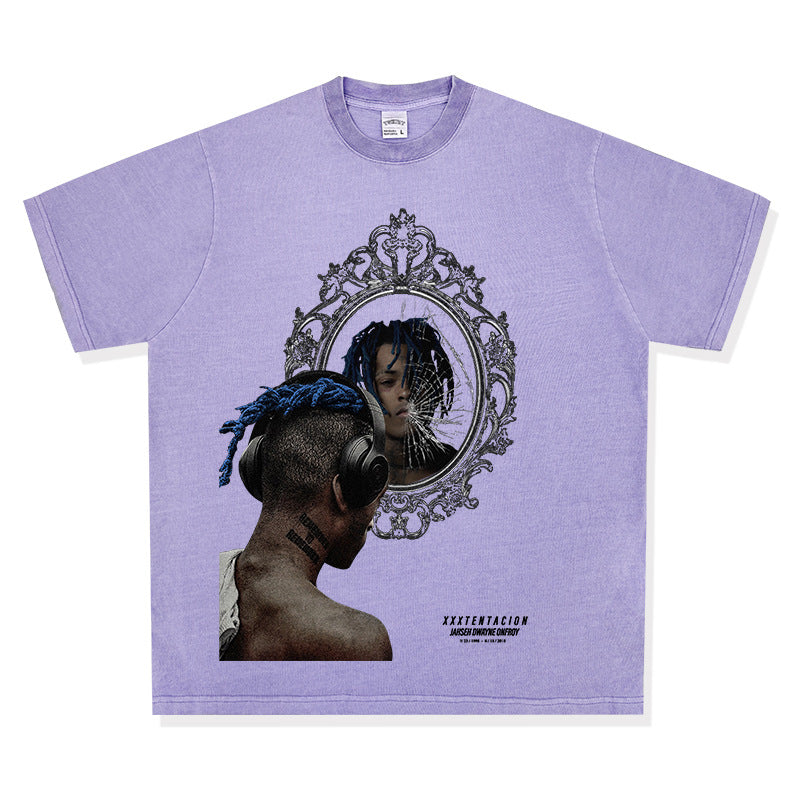 New york hip hop shop XXX Tentacion hip hop rap print short sleeve Vintage T shirt