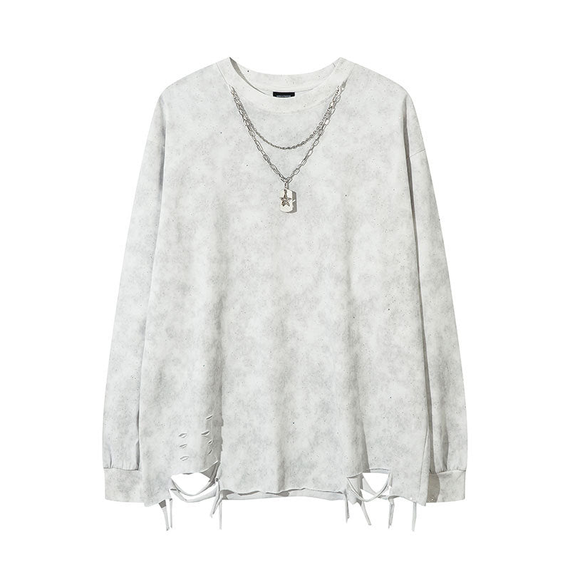 Marcas De Streetwear Gypsy Hot Diamond Loose Long Sleeve T-Shirt