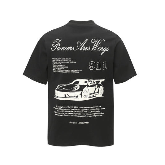 Hip Hop Shirts For Boys Vintage Alphabet Print Hip Hop Crew Neck Short Sleeve T-Shirt
