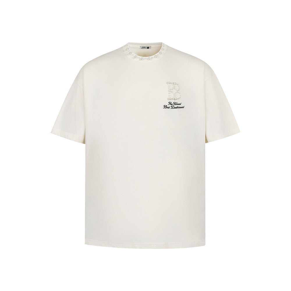 Nostalgia T Shirts Vintage Alphabet Short Sleeve T-Shirt