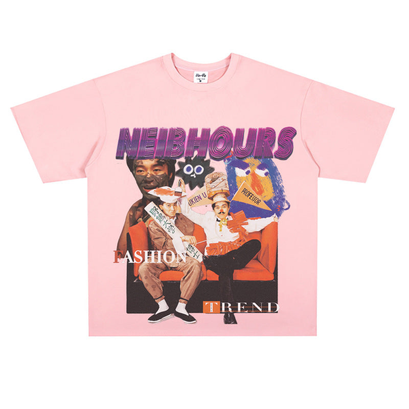 Film Star T Shirt Movie Zhou Xingchi Andy Lau Short Sleeve American Retro Loose T-shirt