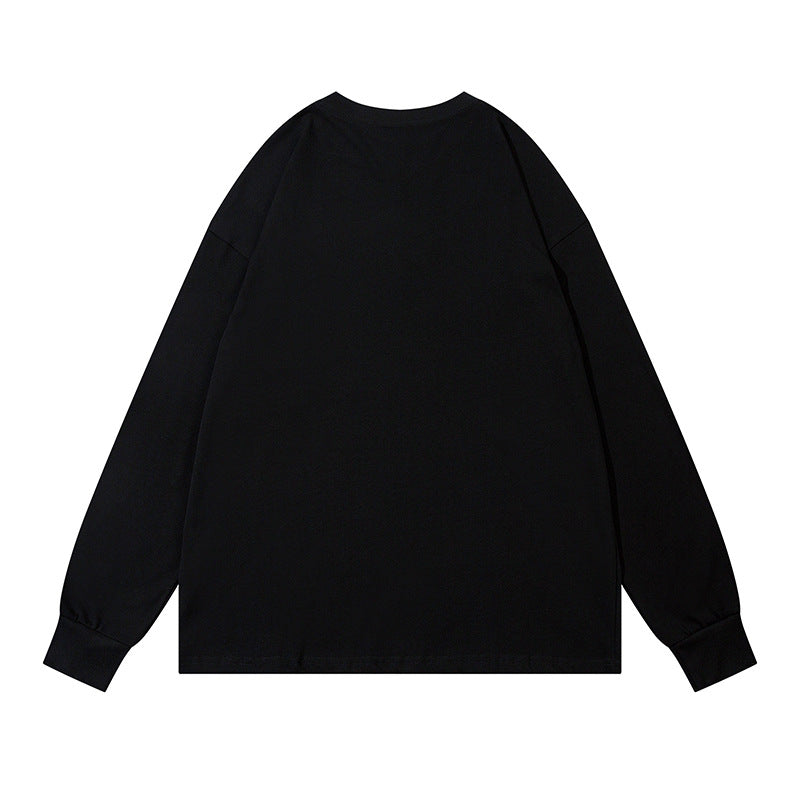 Marcas De Streetwear Long Sleeve T-Shirt Spring and Autumn Loose Crew Neck Top