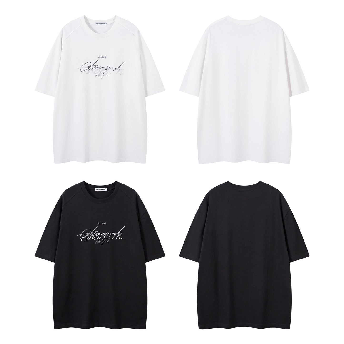 Distorted vintage short-sleeved t-shirt summer loose casual top