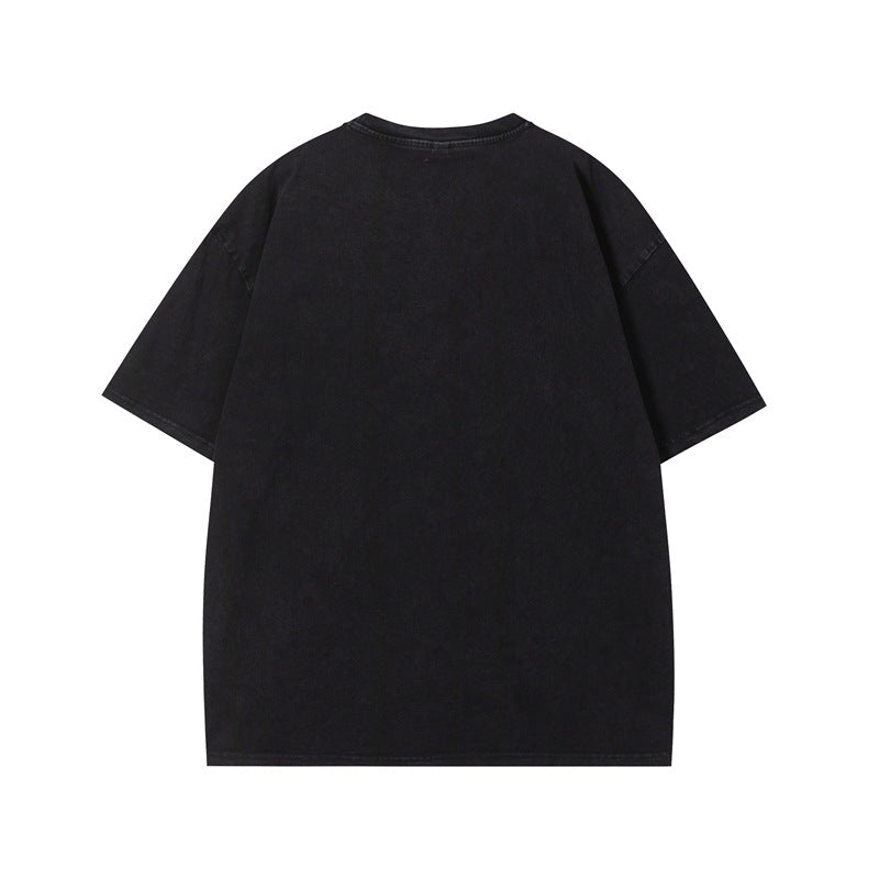 Vintage Tišö Rt Alphabet Short Sleeve T-Shirt Summer Loose Top