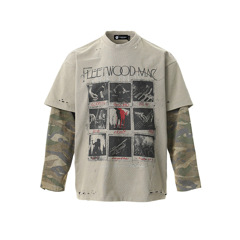 Nyc 1990 Shirt Vintage Camo Long Sleeve T-Shirt