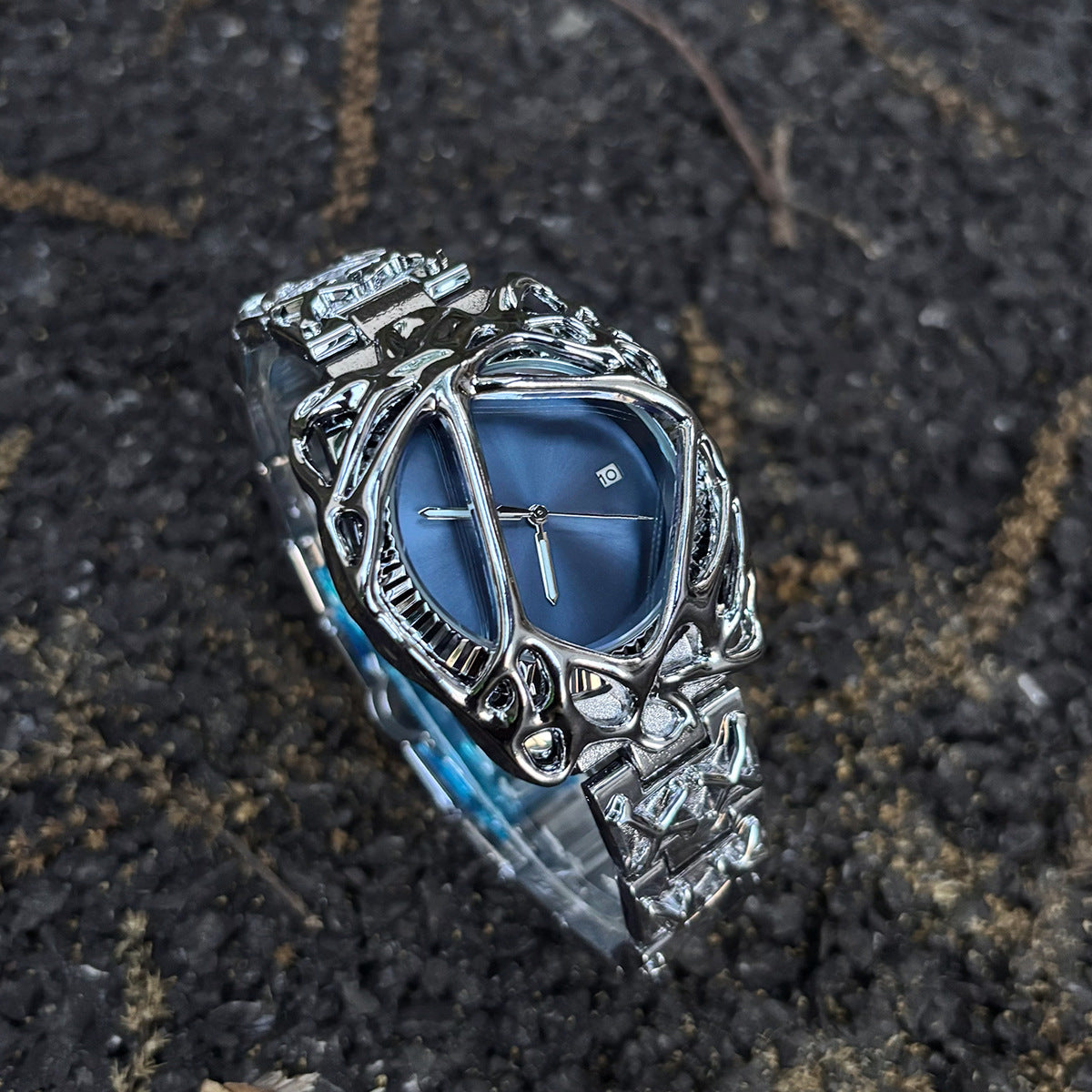 Men's watches y2k profiled spider web alabaster men's and women's hip hop waterproof