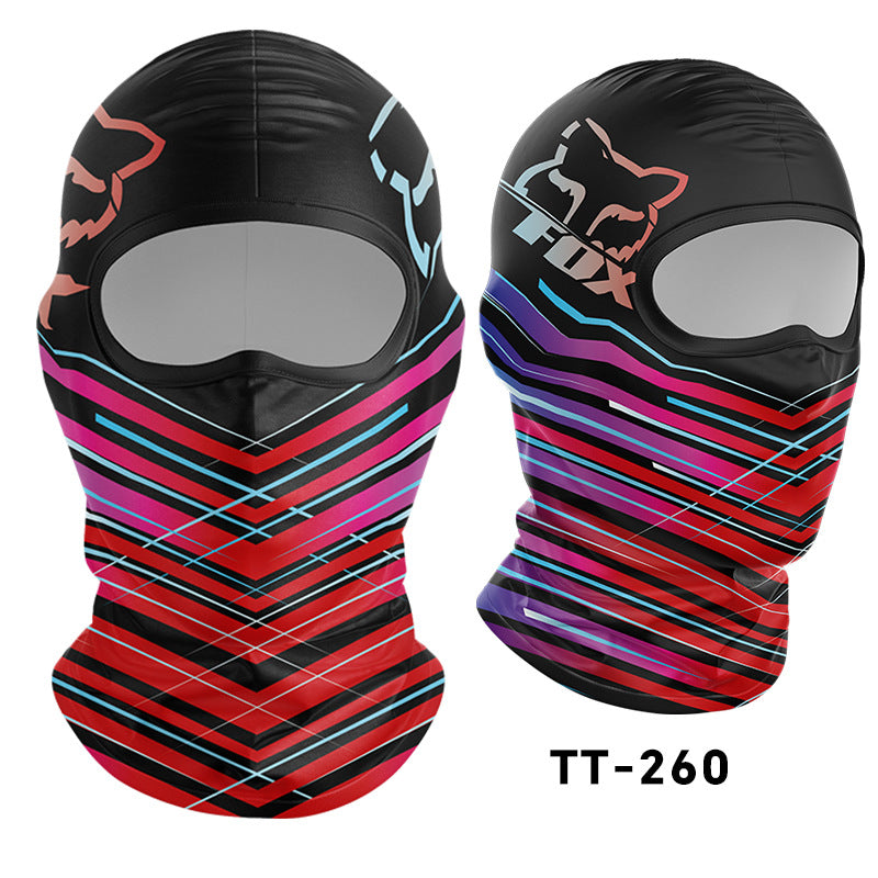 Cycling Windproof Hood Bionic Camouflage Printed Ice Silk Sunscreen Mask