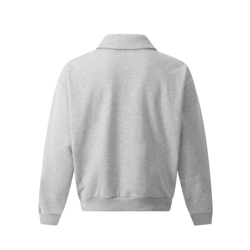 Streetwear Hoodie Zip-Up Lapel Sweater Winter Loose Casual Top