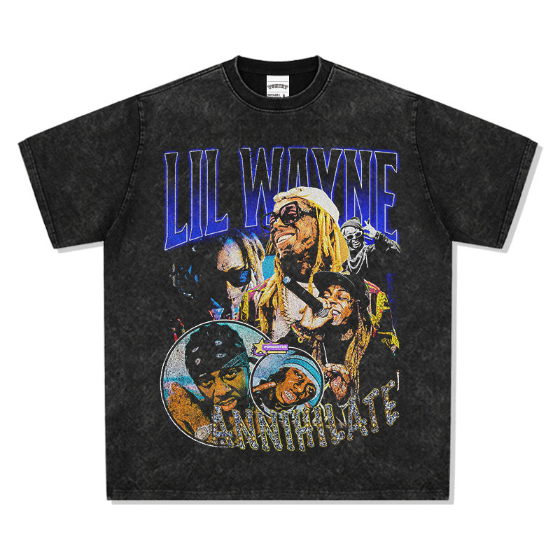 Marcas streetwear usa Lil Wayne short sleeve t-shirt high