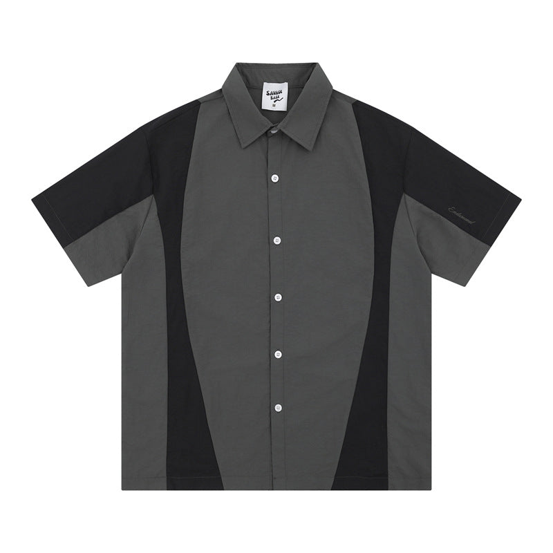Hip Hop Shirts For Boys Lapel Shirt Short Sleeve, Summer T-Shirt